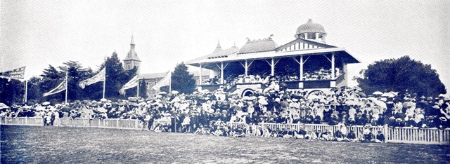The Cricket Pavilion and Main Oval on Opening Day 14 December, 1904.